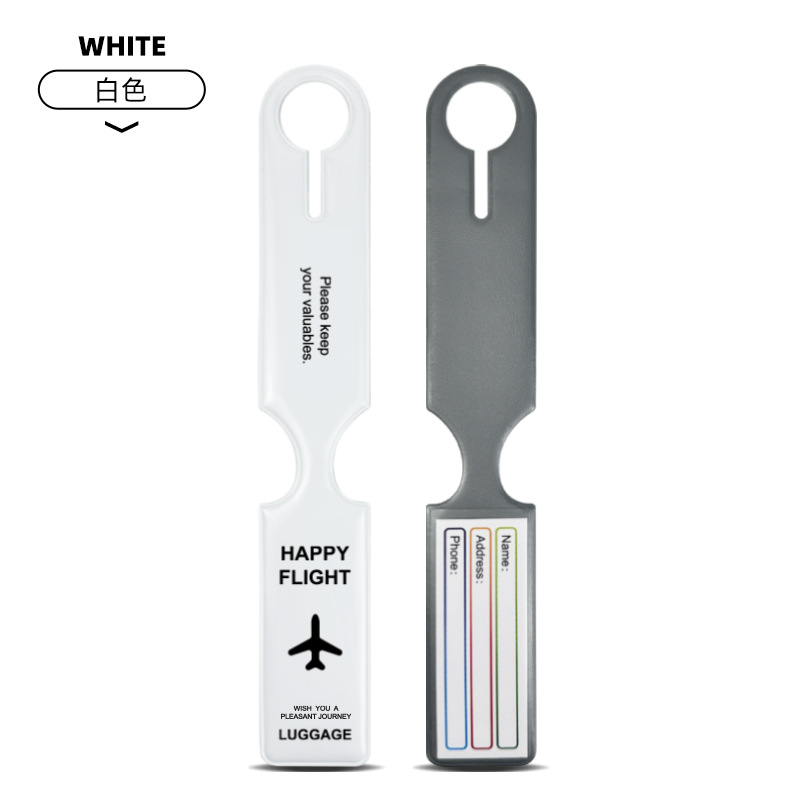 Transfronterizos de PVC prensado en caliente etiqueta de equipaje de viaje etiqueta de suspensión anti-perdida de avión registro de tarjeta de embarque lista de equipaje