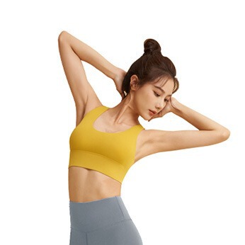 聚衣堂ランニングフィットネス裸感が交差美背ヨガベスト女性高強度防振スポーツ下着|undefined