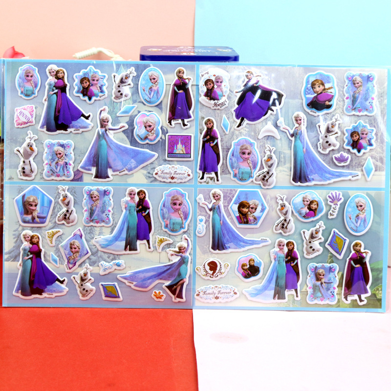 Pegatinas de dibujos animados para niños doble historia pegatinas de burbujas tridimensionales Sanrio Capibara cambiando pegatinas de nieve