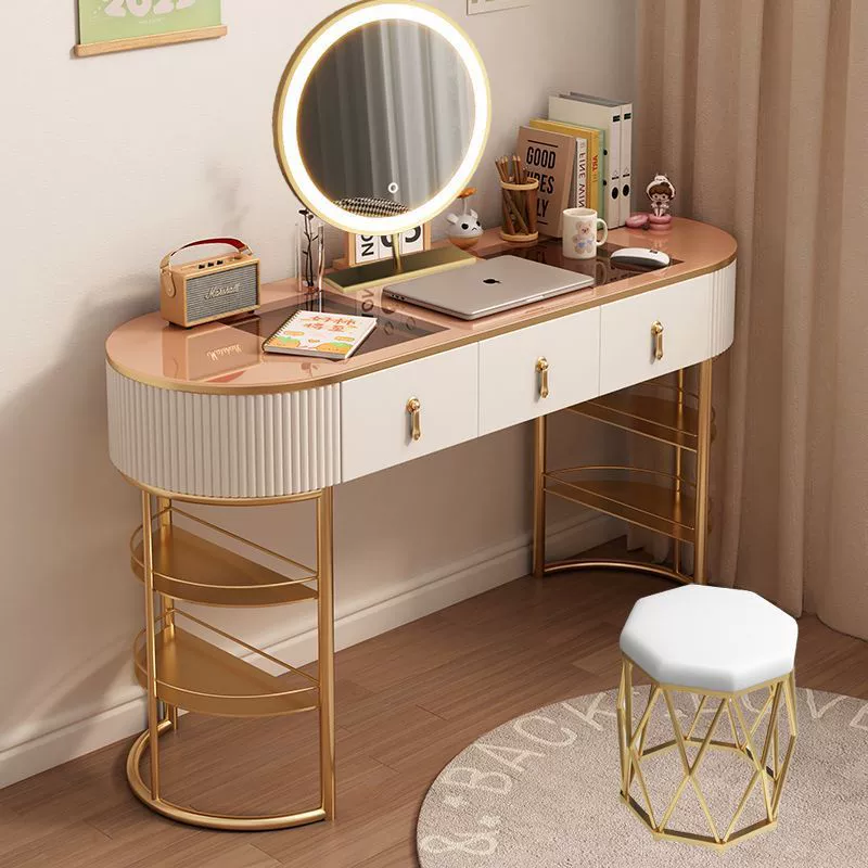 Простой и элегантный стол в стиле легкой роскоши для спальни, небольшой столик для макияжа, туалетный столик в скандинавском стиле, минималистичный туалетный столик интернет-знаменитостей.