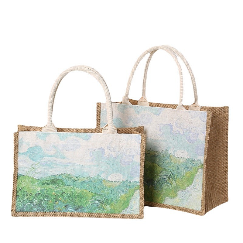 Bolsas de lino al por mayor, bolsas de lona impermeables, bolsas de lona ecológicas, regalos de mano, compras de algodón, bolsas de éfrida