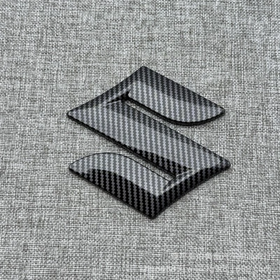 Car logo: Black Sx4 S-Cross Alto Kizashi - carbon-fiber-pattern-12cm