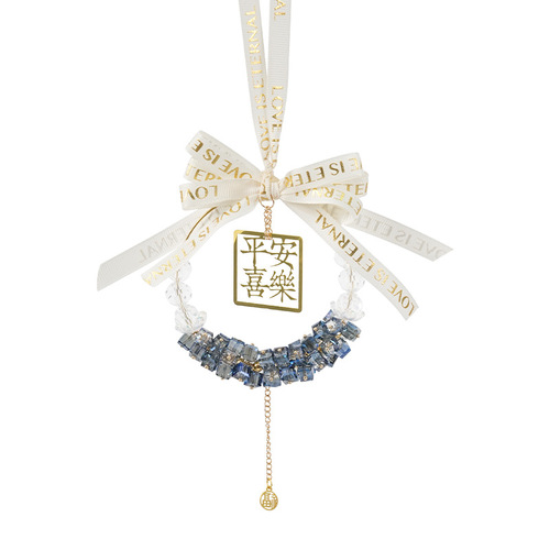 Internet celebrity car pendant, Ping An Xile car rearview mirror decorative pendant, creative crystal car interior supplies