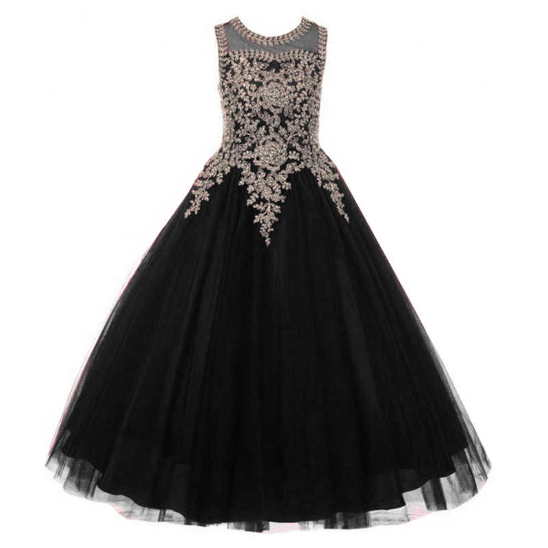 Niñas transfronterizas encaje caliente diamante vestido de princesa sin mangas vestido de niños espectáculo de cumpleaños desfile anfitrión vestido de prenda