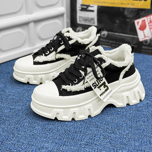 2025 New Shoes Thick-Soled Height-Increasing Men's Shoes Baotou Casual Classic Low-Cut Cross-Border Hot-Selling Large Size Women's Shoes European Size