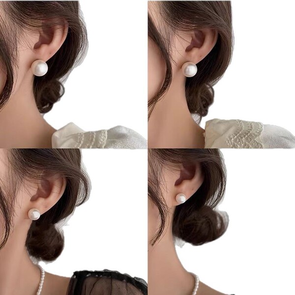 Retro ear clips from pearl