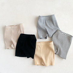 2024新款夏季兒童休閒短褲男女童嬰幼兒寶寶韓版純色短褲一件代發
