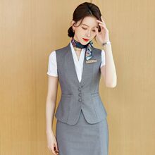 空姐制服职业马甲套装女气质美容师工作服酒店服务员前台接待工装