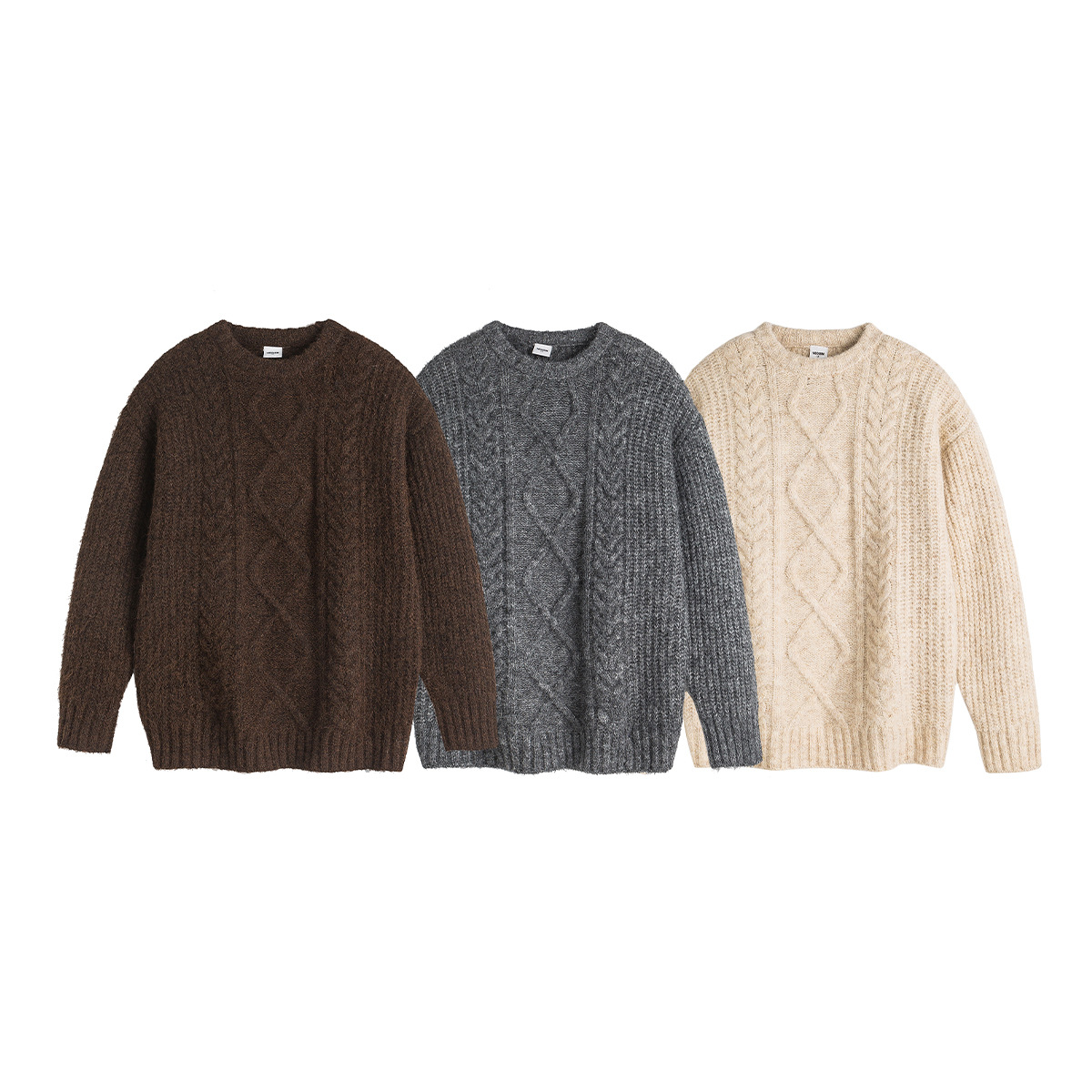 Basic Knitting Sweater Coffee Color