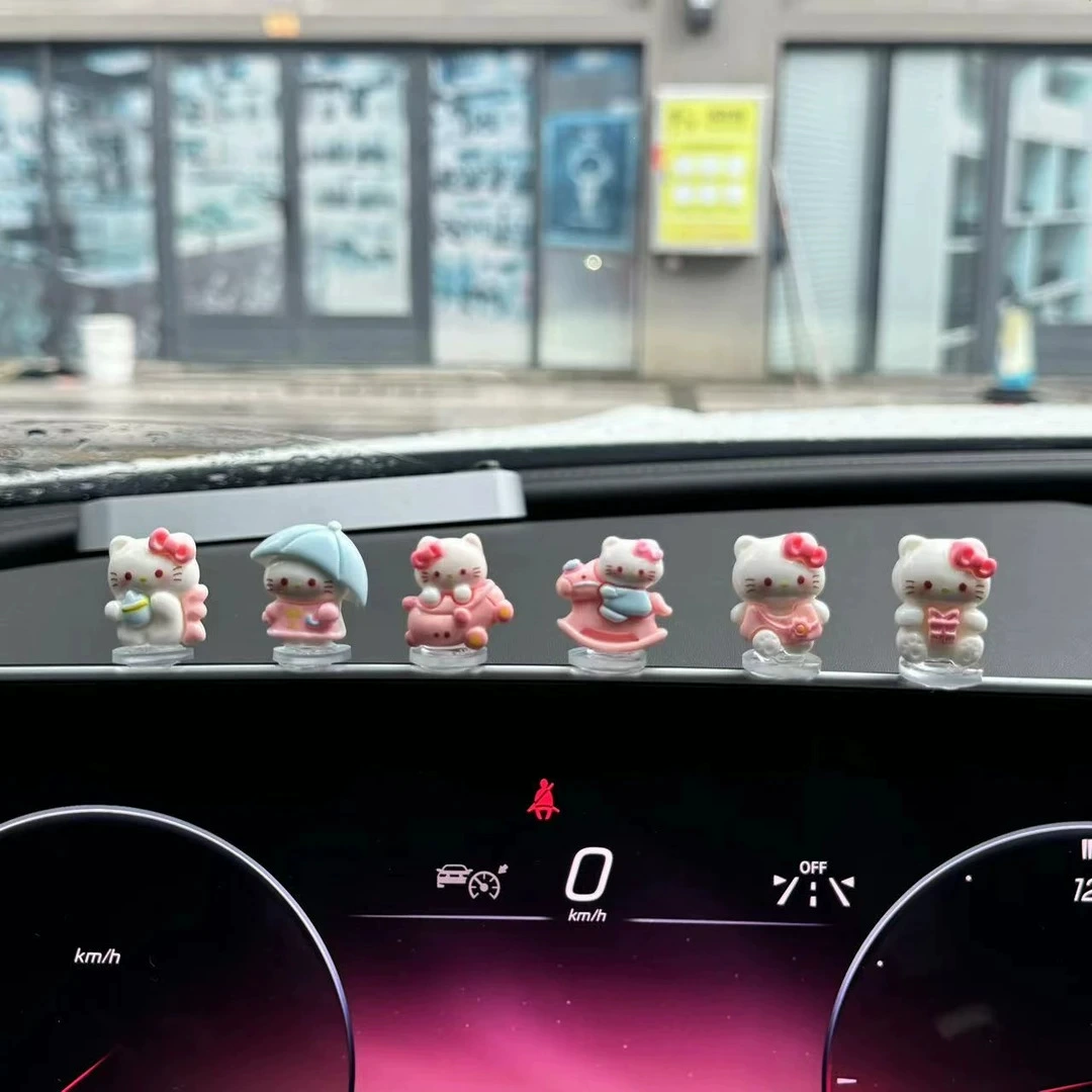 2025 новых украшений для внутреннего декора автомобиля, женские мультяшные милые украшения Hello Kitty, украшения для центральной консоли автомобиля