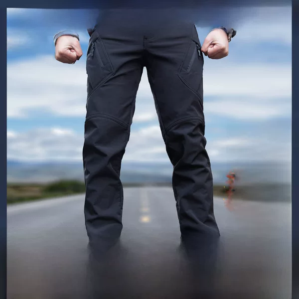 Angken Winter Fleece-Lined Softshell Tactical Pants for Men, Windproof Ix9 Military Enthusiast Outdoor Cargo Pants, Stretchy Straight-Leg Training Pants
