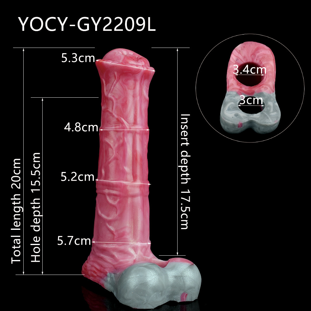 Imitación animal caballo Polla hueco pene conjunto de desgaste de los hombres pene alargado piel-balanceo pene conjunto adulto sexo Juguetes