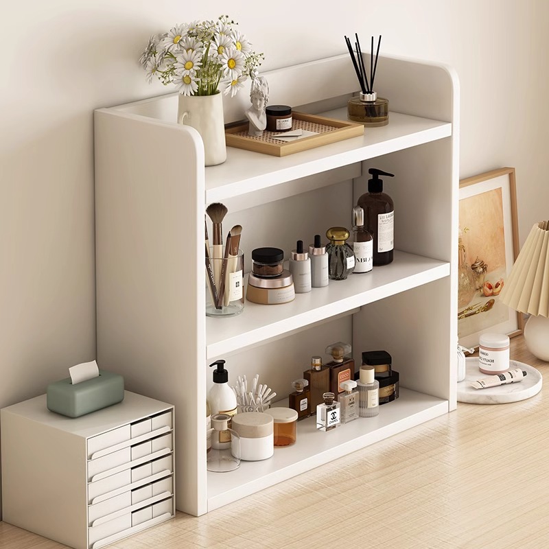 Estante de estudiantes estante de piso pequeño estante combinado estante de almacenamiento cosmético doméstico estante de almacenamiento estante de exhibición en la mesa