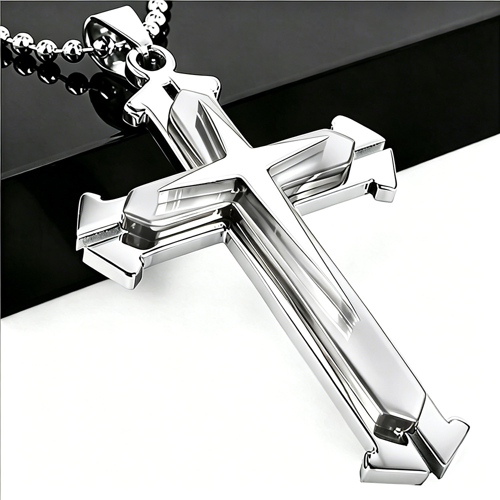 Collar con Cruz de Múltiples Diamantes 2026, Joyería de Moda, Estilo Coreano, Colgante para Hombre, Accesorios Modernos para Hombre, Éxito de Ventas en Taobao, Venta al por Mayor image 9