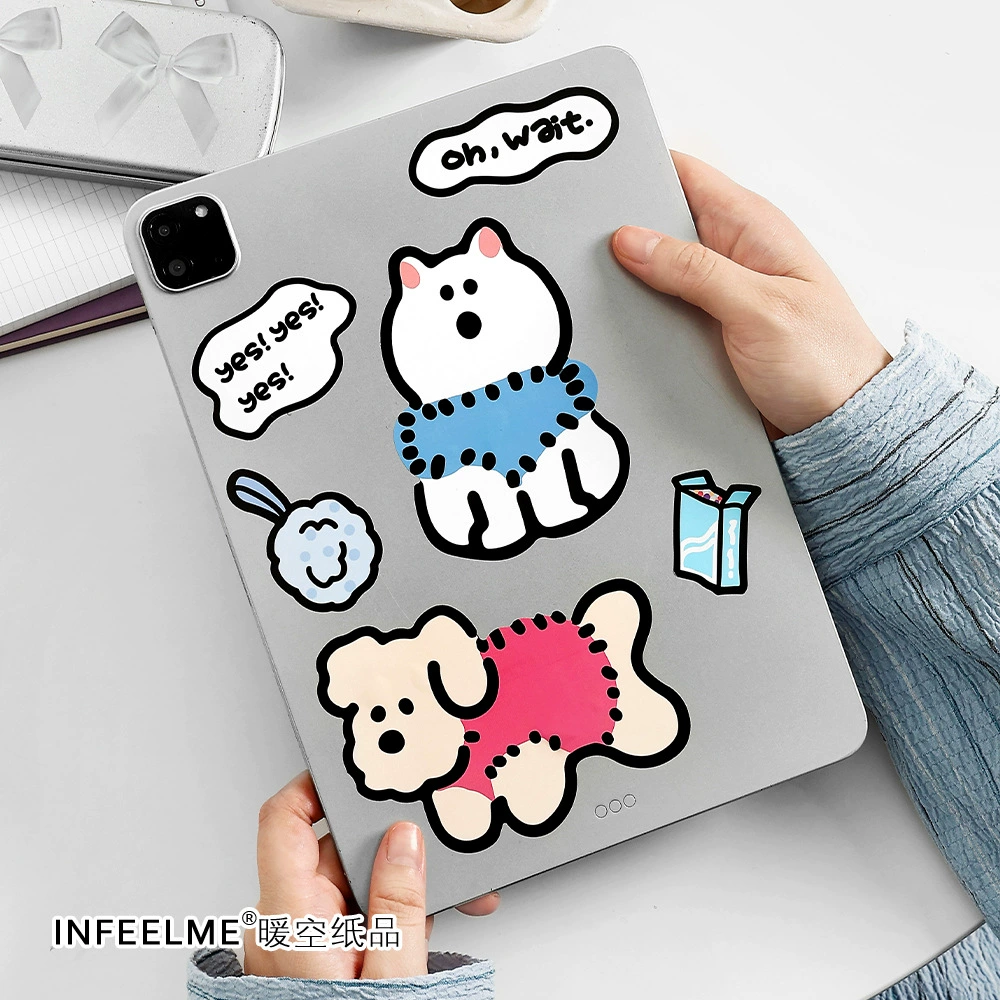 Стикеры из синтетической бумаги в милой серии Infeel.Me, милые cartoon-карандаши, декоративные клеевые стикеры