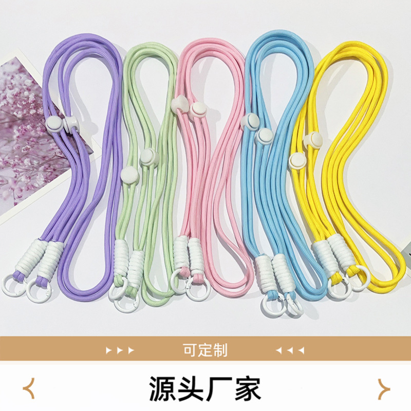 Mobile Phone Lanyard Adjustable Braided Knotted Strap Rope Detachable Crossbody Mobile Phone Rope Mobile Phone Strap Hanging Chain Can Be Carried on the Back