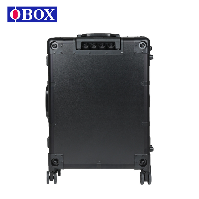 Caja de cosméticos profesional de gran capacidad de 24 pulgadas con barra de tracción ligera, caja de almacenamiento de belleza para uñas, equipaje de maquillaje y maquillador