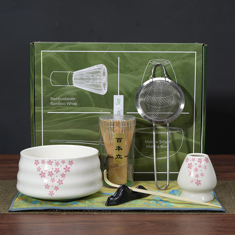 Matcha tazón té taza Matcha cepillo cien Benli taza de té Té juego de té Dinastía Song juego de té Matcha herramienta traje caja de regalo japonés