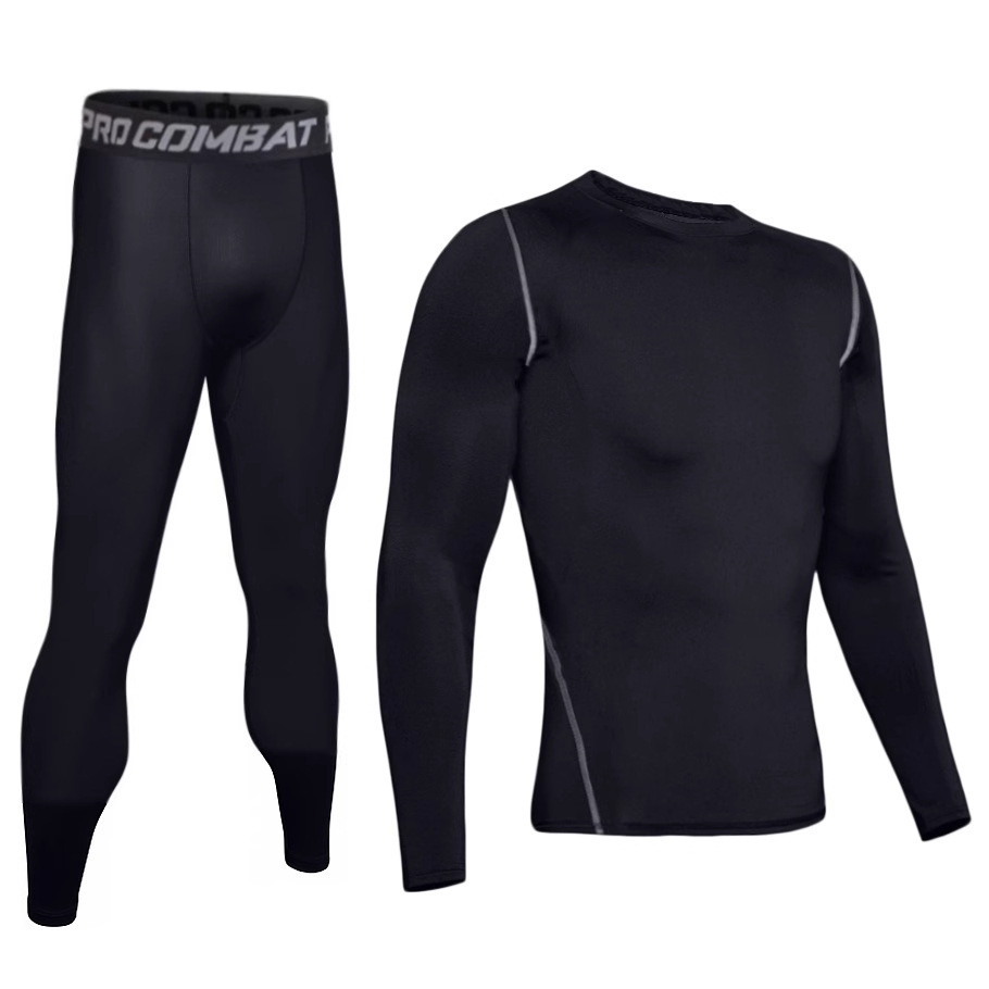 Bodyguard de secado rápido hombre montañismo running trajes de entrenamiento de baloncesto de manga larga leggings