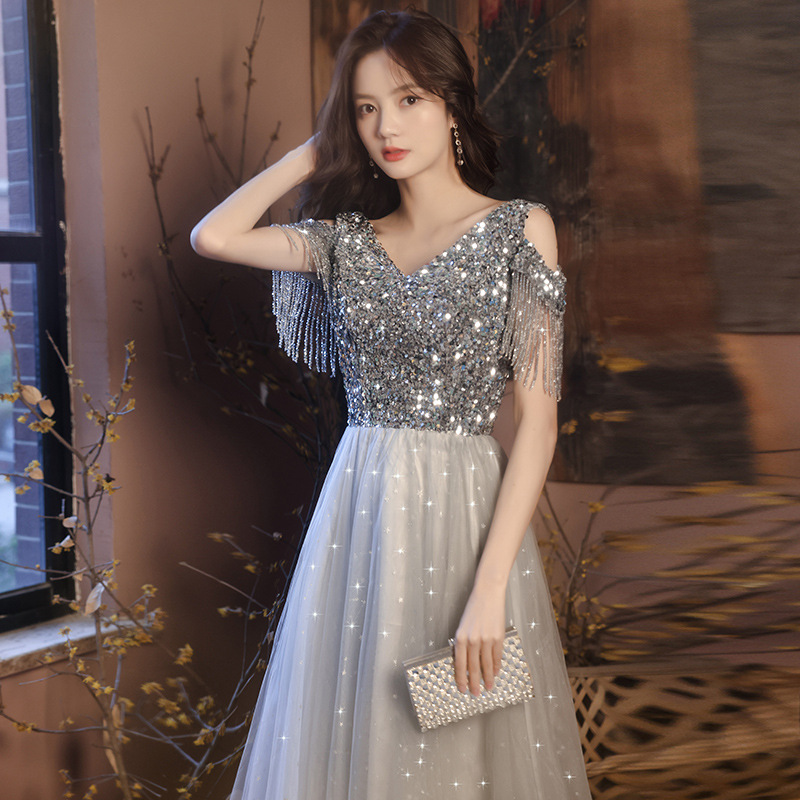 Vestido de noche corto, estilo nuevo de otoño y verano 2026, elegante, estilo hada, para banquetes, anfitrionas, damas de honor, para mujer.