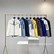 跨境25SS春秋新款耐小勾NK风行者夹克外套休闲运动帽衫男女情侣款