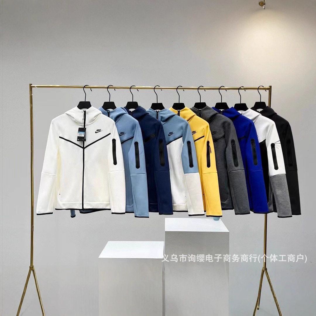 跨境25SS春秋新款耐小勾NK风行者夹克外套休闲运动帽衫男女情侣款