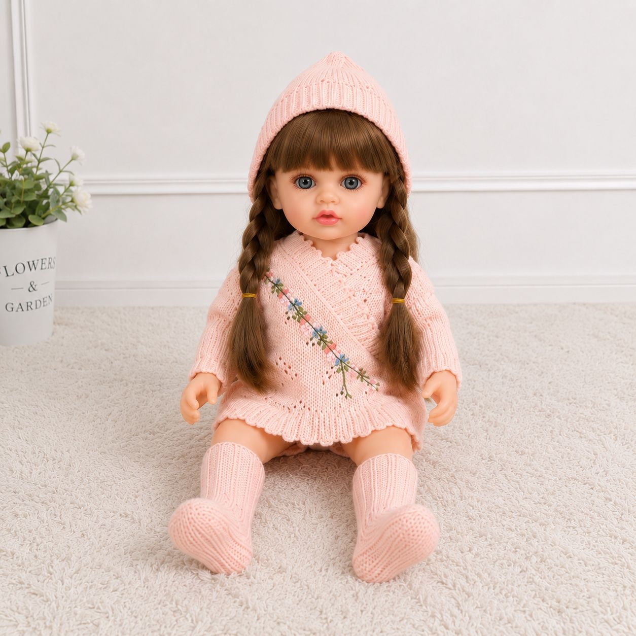 Muñeca Reborn Interactiva con Sensor Inteligente 40cm de Vinilo Multilingüe
