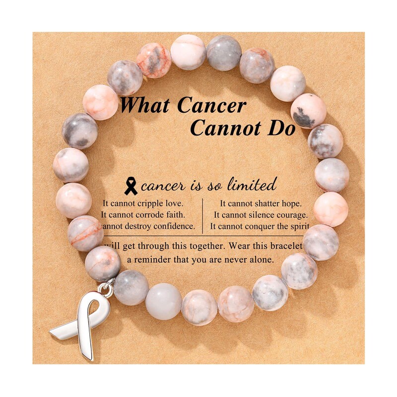 Cross-Border Hot-Selling Bracelet Cancer Bracelet with Pink Crystal Ribbon Pendant and Rhodolite Bowknot Bracelet