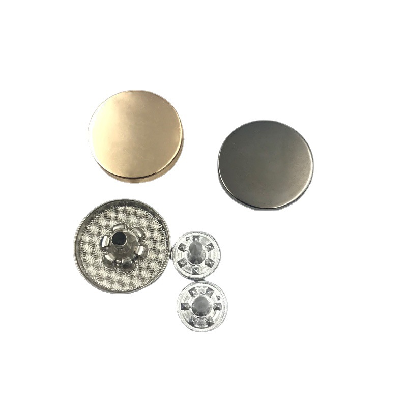 现货光面机车皮衣皮裙装饰用金属面板配铆钉合金镜面装饰纽扣