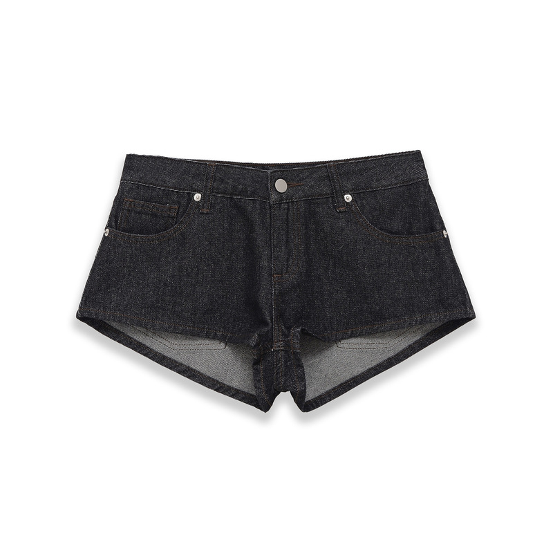 Foreign Trade Order! New Summer Women's Versatile Low-Waist Pocket Mini Denim Casual Shorts 6929001