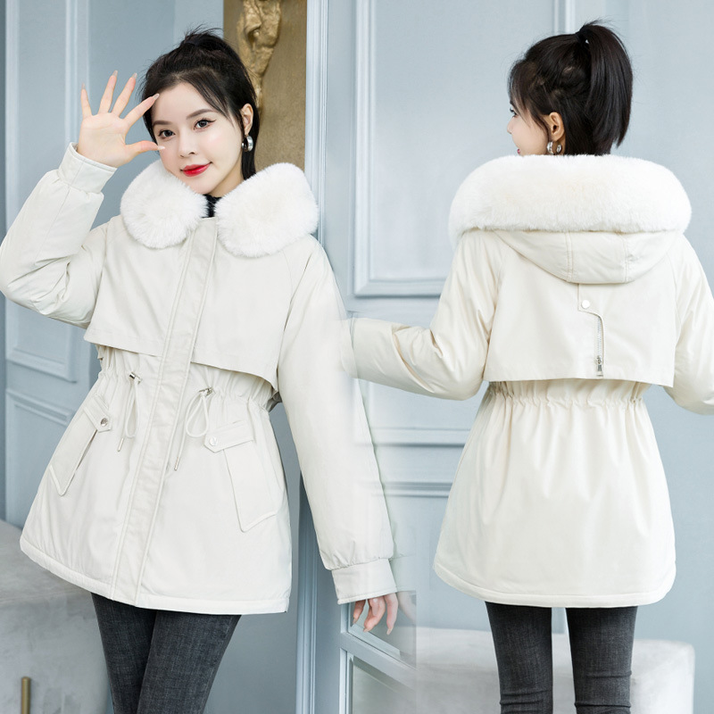 (Cross-border trading), long brace, warm down jacket with down, mid-length 3