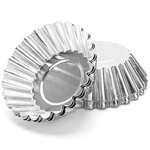 Aluminum thick lace egg tower egg cup mold Portuguese tart chrysanthemum cup coconut round egg cup cake mold