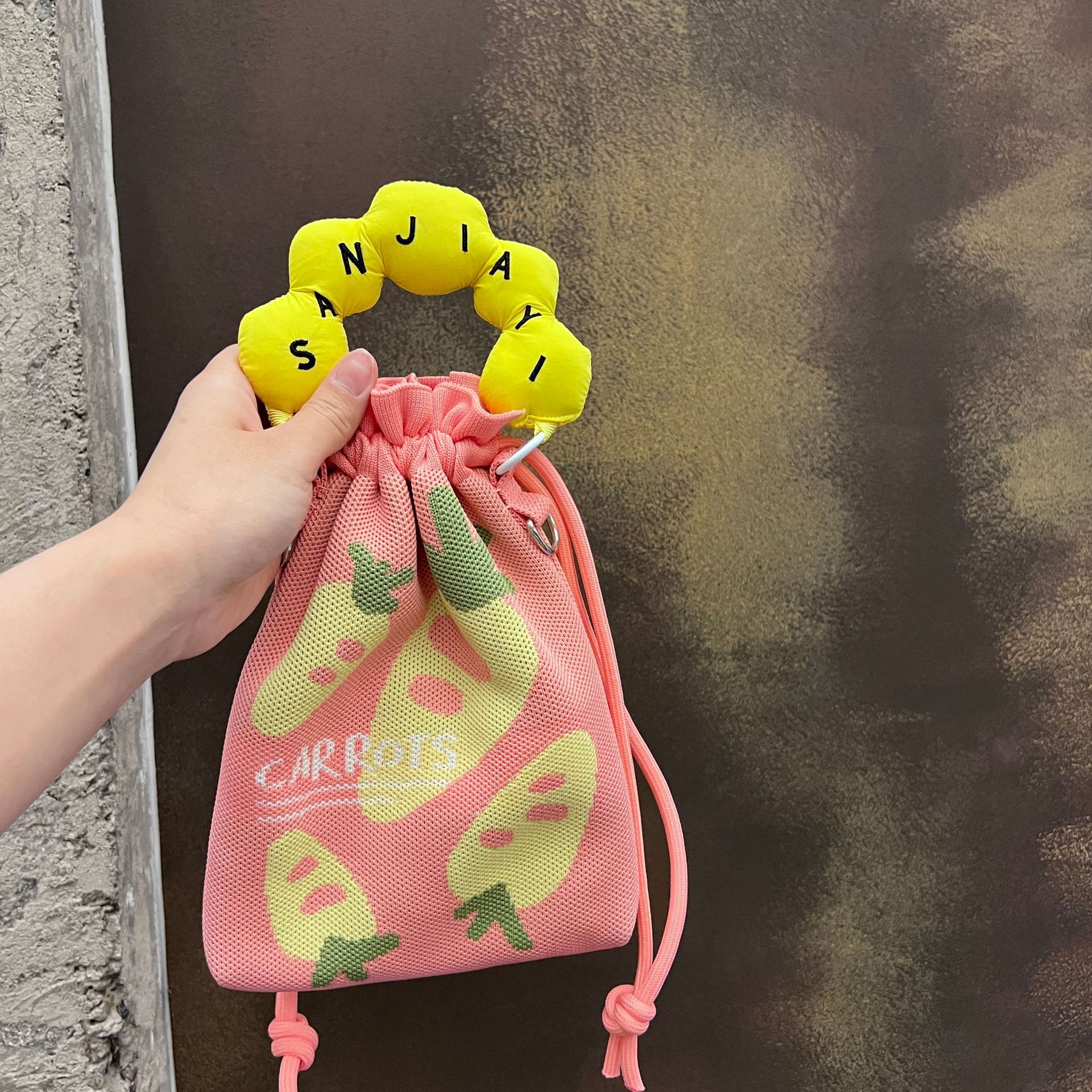 Pink radish + yellow handle