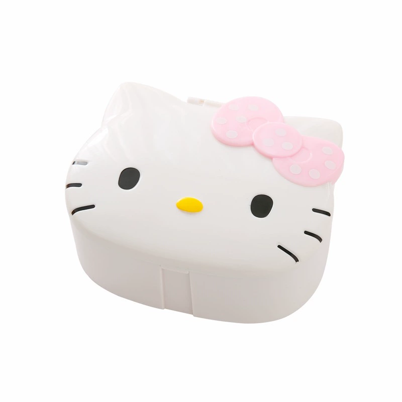 Коробка для хранения Hello Kitty, настольная коробочка для украшений, пластик, 15×12×6 см, розовый/фуксия