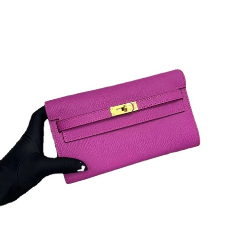  new h family r palm print Kelly wallet gold buckle mid-length clutch bag genuine leather ladies bag clutch bag