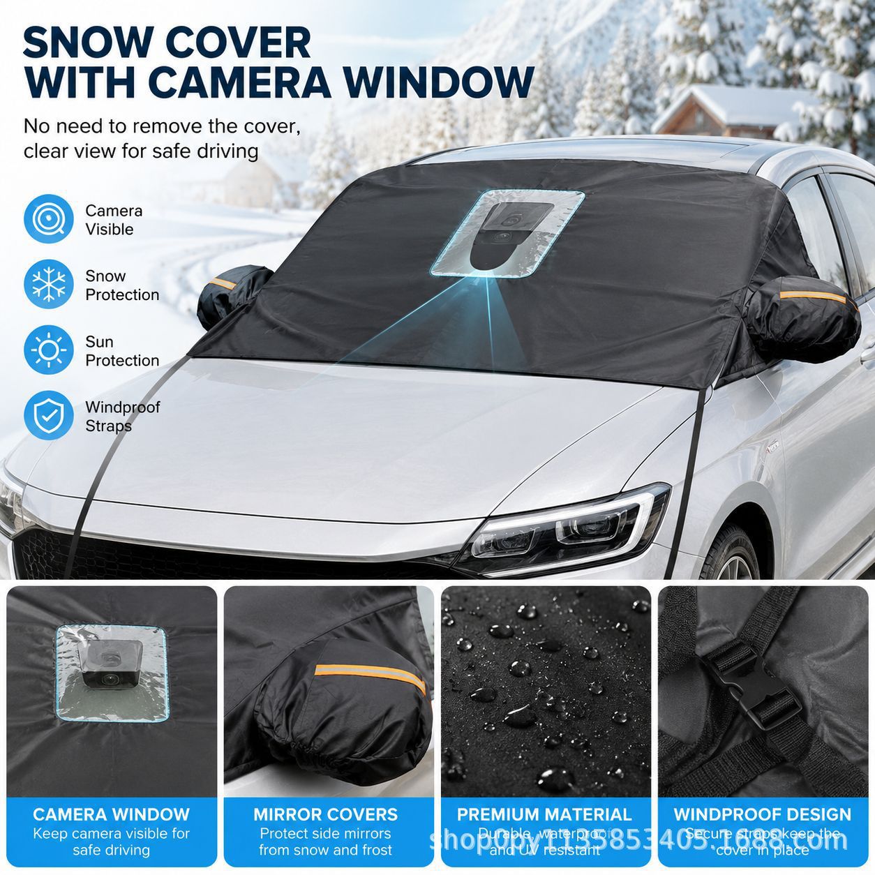 Factory direct sales of new car snow guards, exclusively for cross-border winter frost protection, snow guards for windshields, and visible snow guards