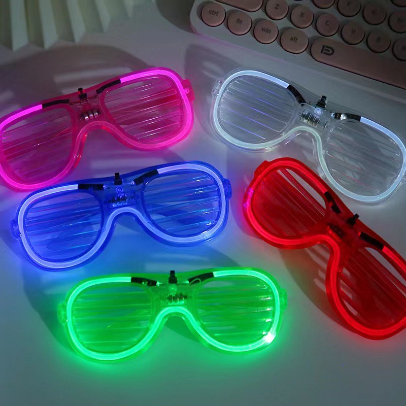Gafas luminosas Gafas led para fiesta Gafas flash electrónicas con luces Accesorios de ambiente de Halloween Gafas fluorescentes