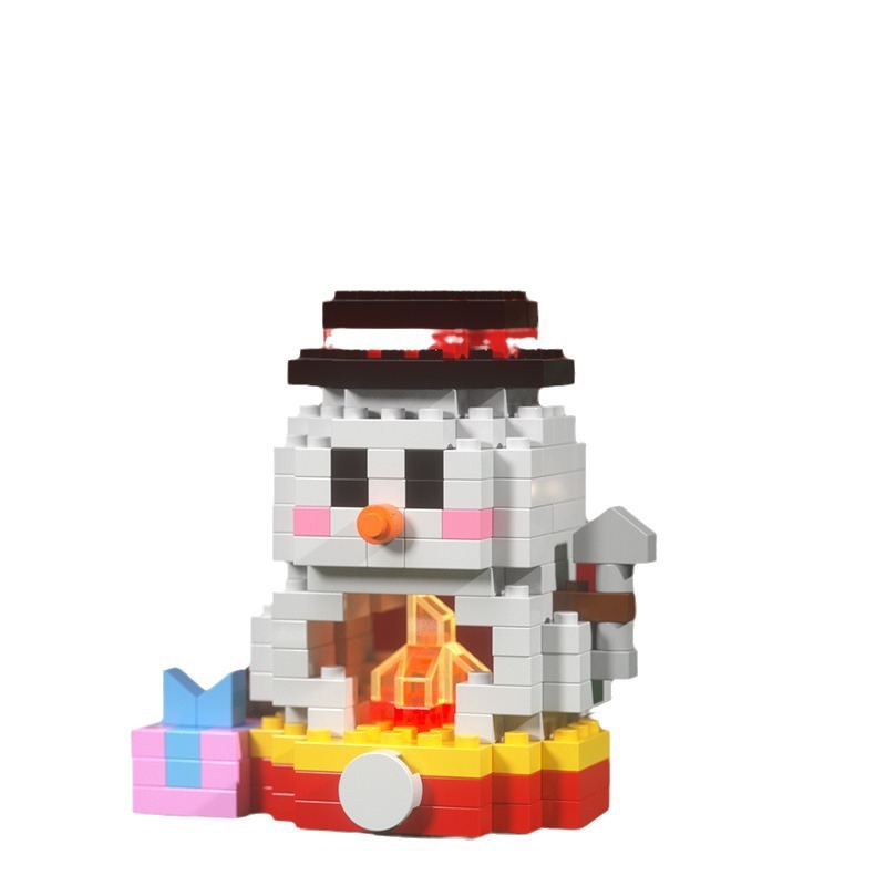 1401 árbol de Navidad para el anciano renos regalos de vacaciones de micropartículas de bloques de construcción ensamblaje juguetes al por mayor transfronterizos image 6