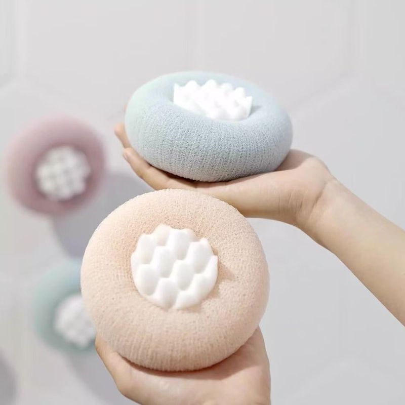 バスボール、多目的、泡立ちやすいバスフラワーボール、高級女の子用バススポンジ、新しい吸盤バスボール|undefined