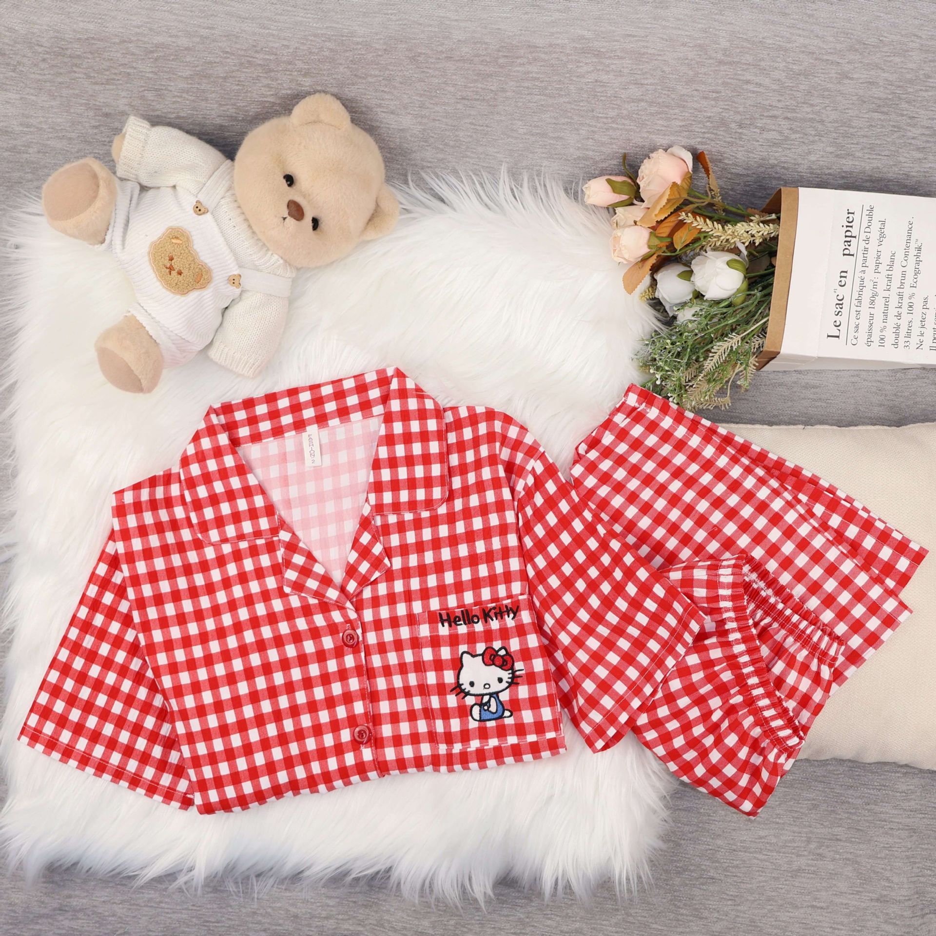 Al por mayor transfronterizo nuevo verano nubes de algodón dibujos animados mangas cortas pantalones cortos pijamas ropa de casa de mujer set ropa de casa de moda