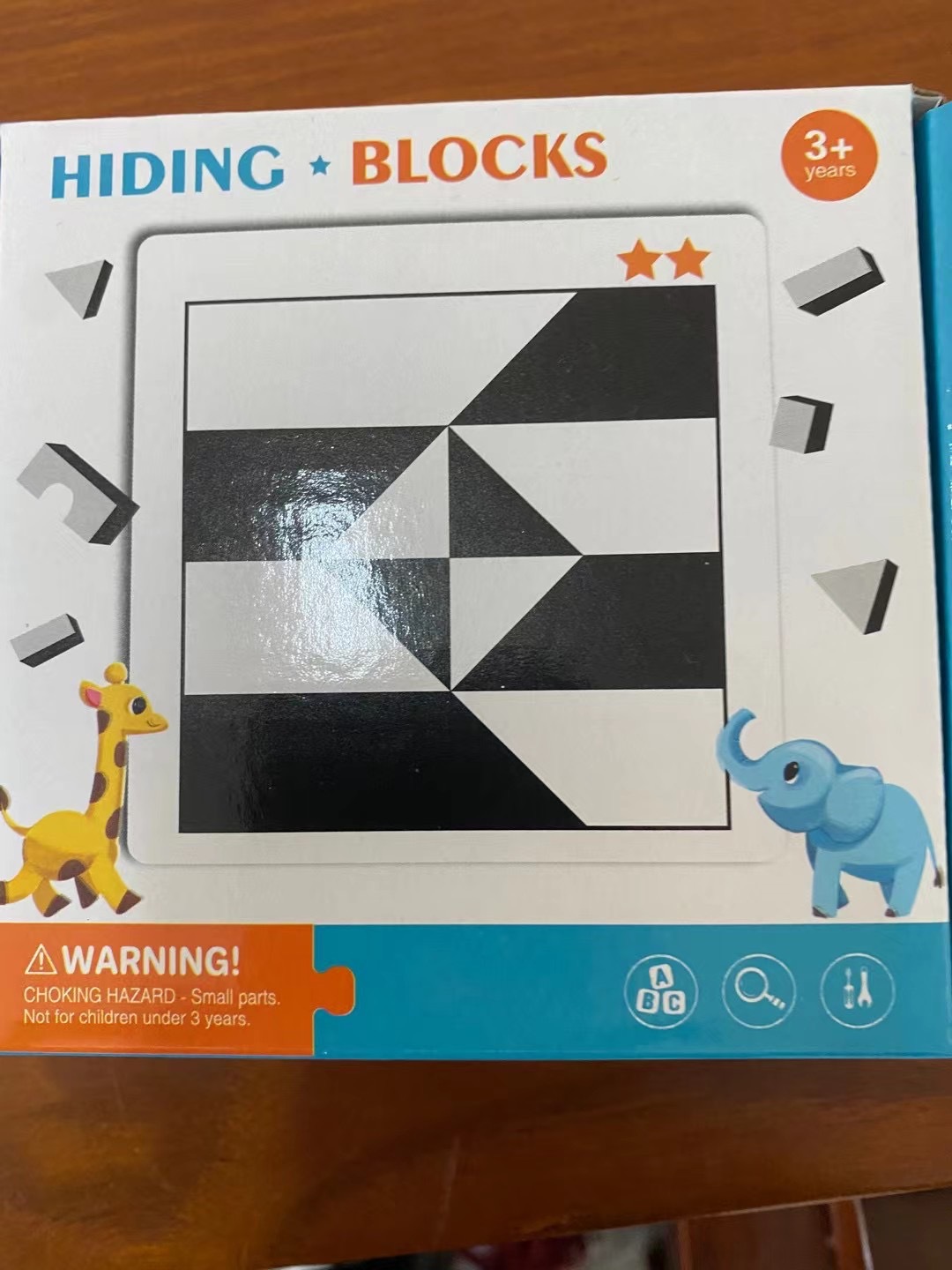 Nuevos bloques de construcción ocultos de madera rompecabezas educación temprana de los niños entrenamiento de pensamiento lógico juego de escritorio juguetes educativos al por mayor