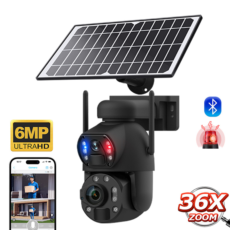 Modelo privado de baja potencia 36x zoom metal domo 10W solar interior y exterior 4G/WIFI cámara de vigilancia