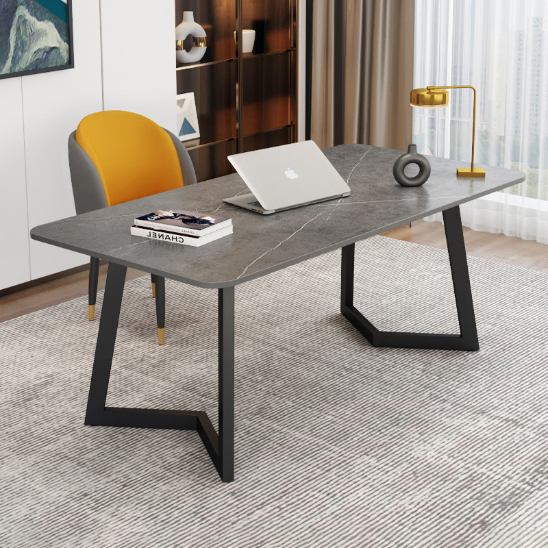 Light Luxury Rock Board Desk Simple Modern Desktop Computer Desk for Rental Room Hotel Apartment Study Simple Desk
