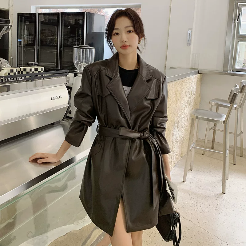 Retro design belt, universal jacket, western style, fitted, high-quality style, mid length