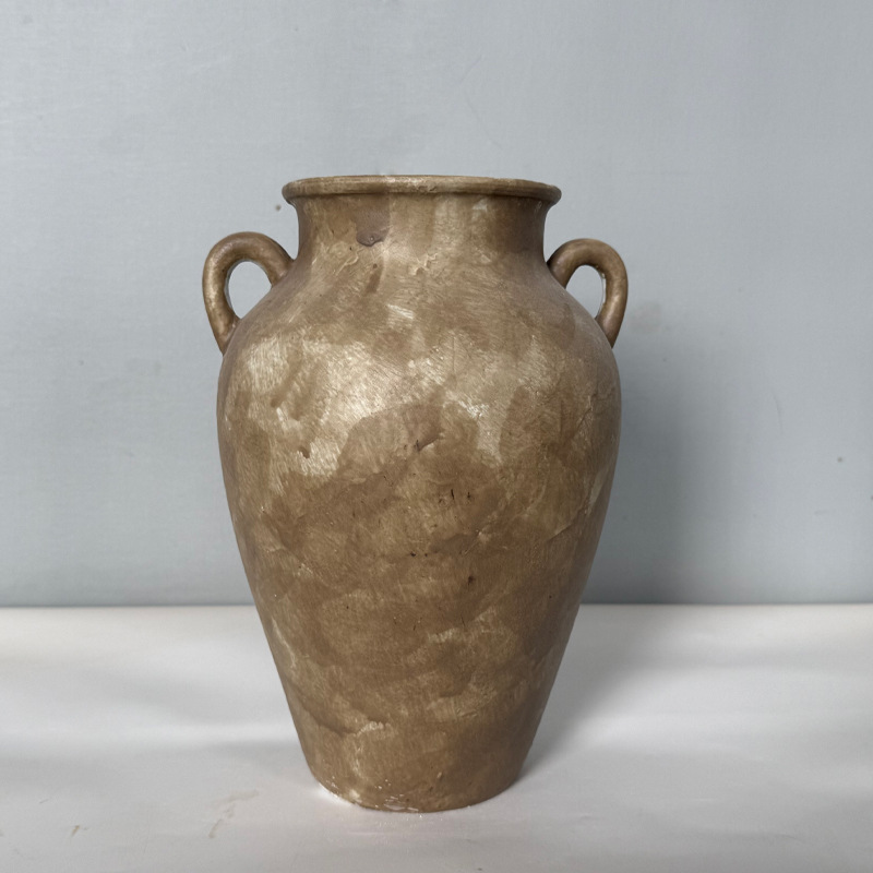 복고풍 이중 귀 항아리 높이 26CM, 너비 18CM, 입 10CM