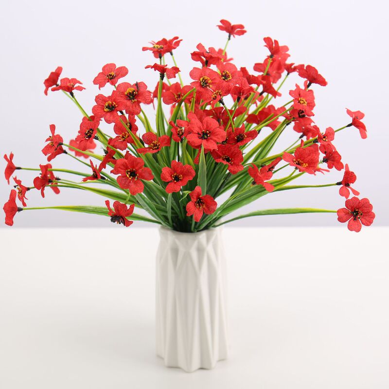 Cross-Border Amazon Spring Grass Violet Plastic Fake Flowers Anti-Uv Artificial Flowers Home Wedding Decoration Outdoor