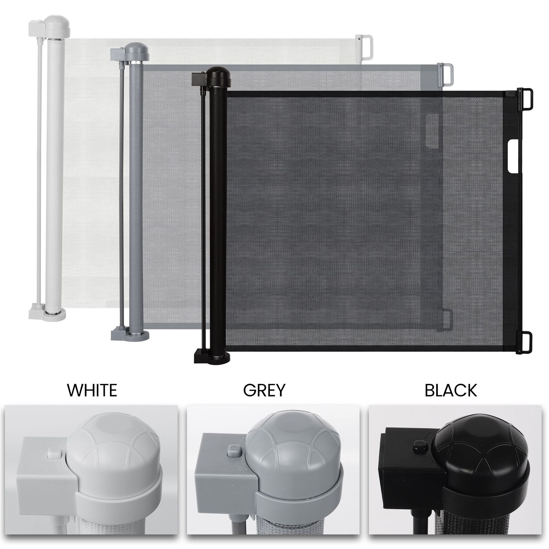 Fábrica retráctil baranda de la puerta protector de seguridad para niños cerda de la tienda de mascotas escalera interior barrera gatos puerta anti-gatos