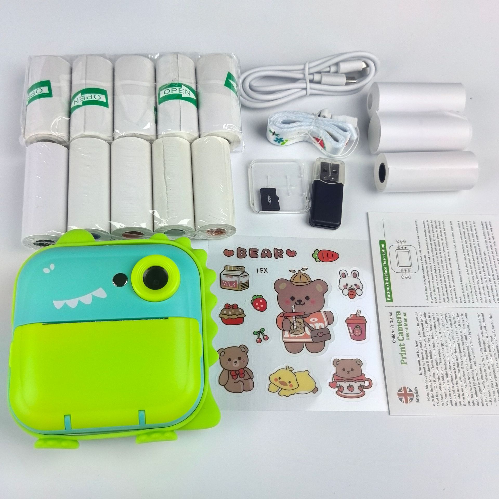 Cámara instantánea Q5 de juguete con diseño de dinosaurio y unicornio, producto nuevo de Amazon transfronterizo, linda cámara de fotos para niños.