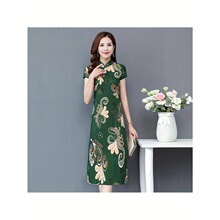 J 59081 Short Sleeve Cheongsam Dress ������������ȹ �羳����