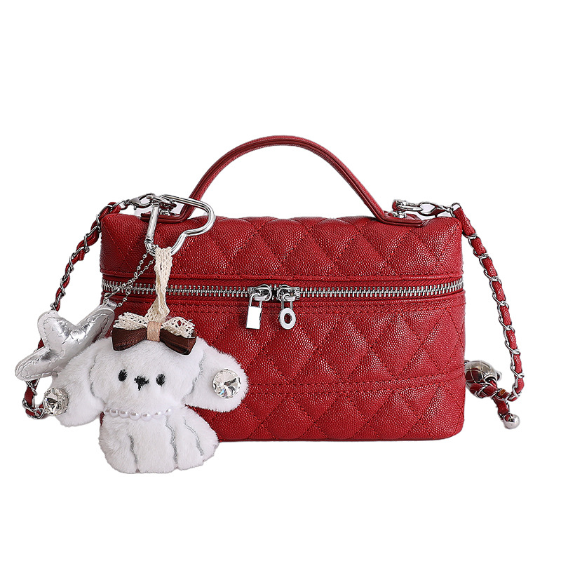 Bolso de mano de alta sensación 2026 nueva moda cadena de diamante bolso de mujer nicho bolso de lujo ligero image 7